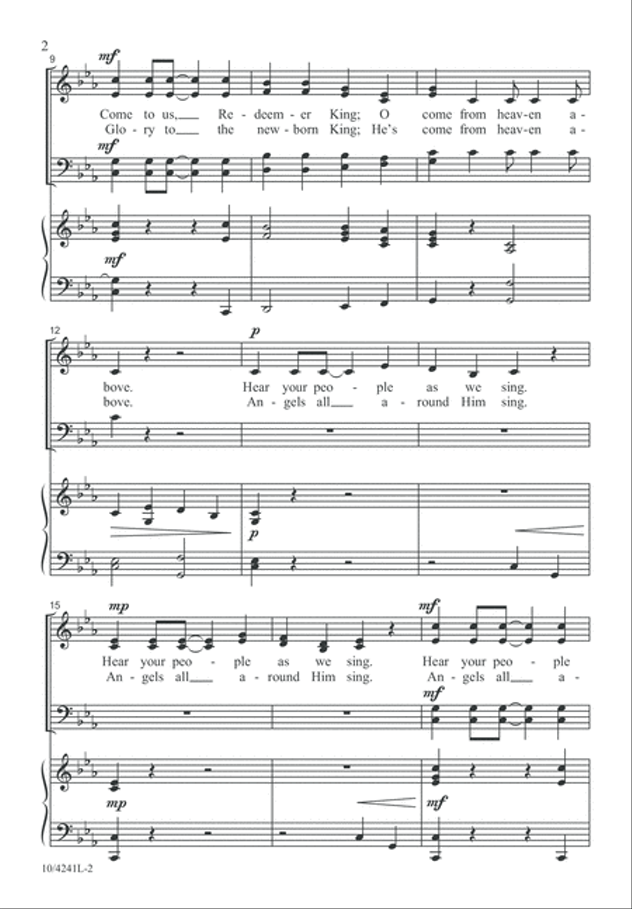 Come from Heaven Above 4-Part scores gallery preview page 2