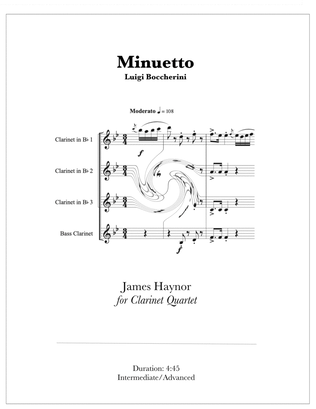 Minuet for Clarinet Quartet