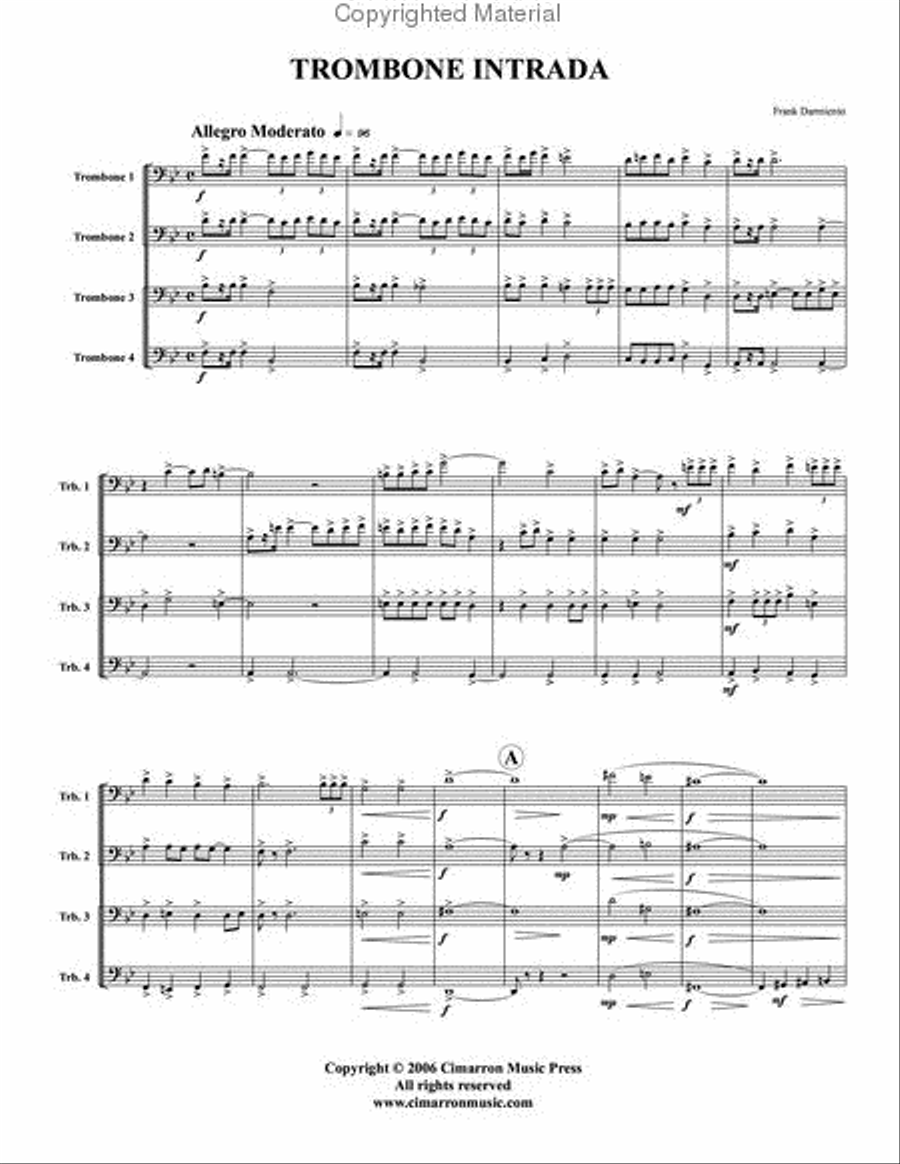 Trombone Intrada Trombone Quartet scores gallery preview page 2