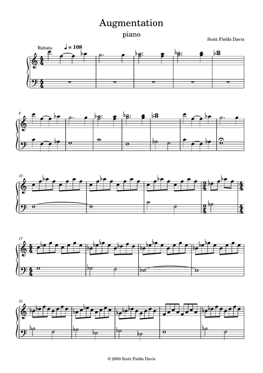 Augmentation Easy Piano scores gallery preview page 1