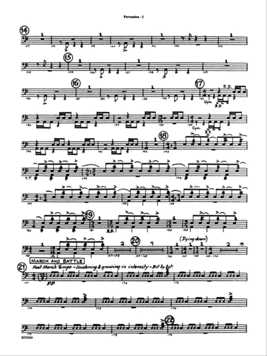Jericho: 1st Percussion Concert Band scores gallery preview page 2
