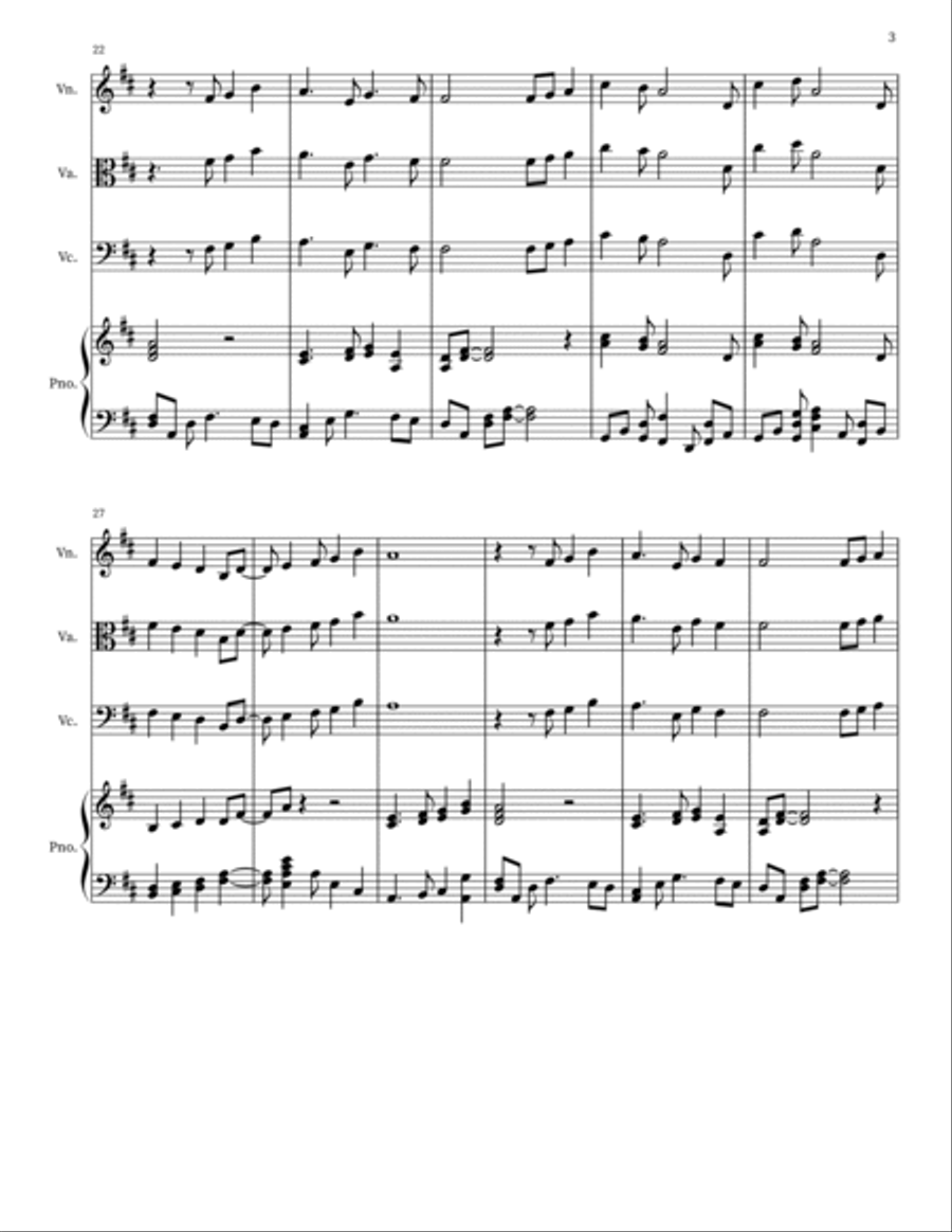 A Whole New World String Duet scores gallery preview page 3