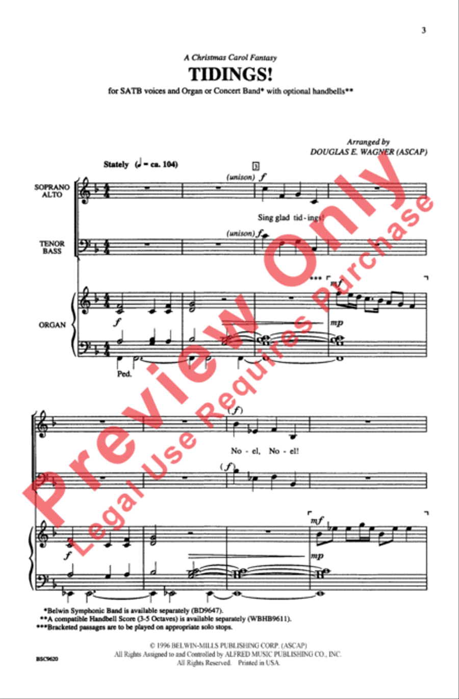 Tidings! 4-Part scores gallery preview page 2