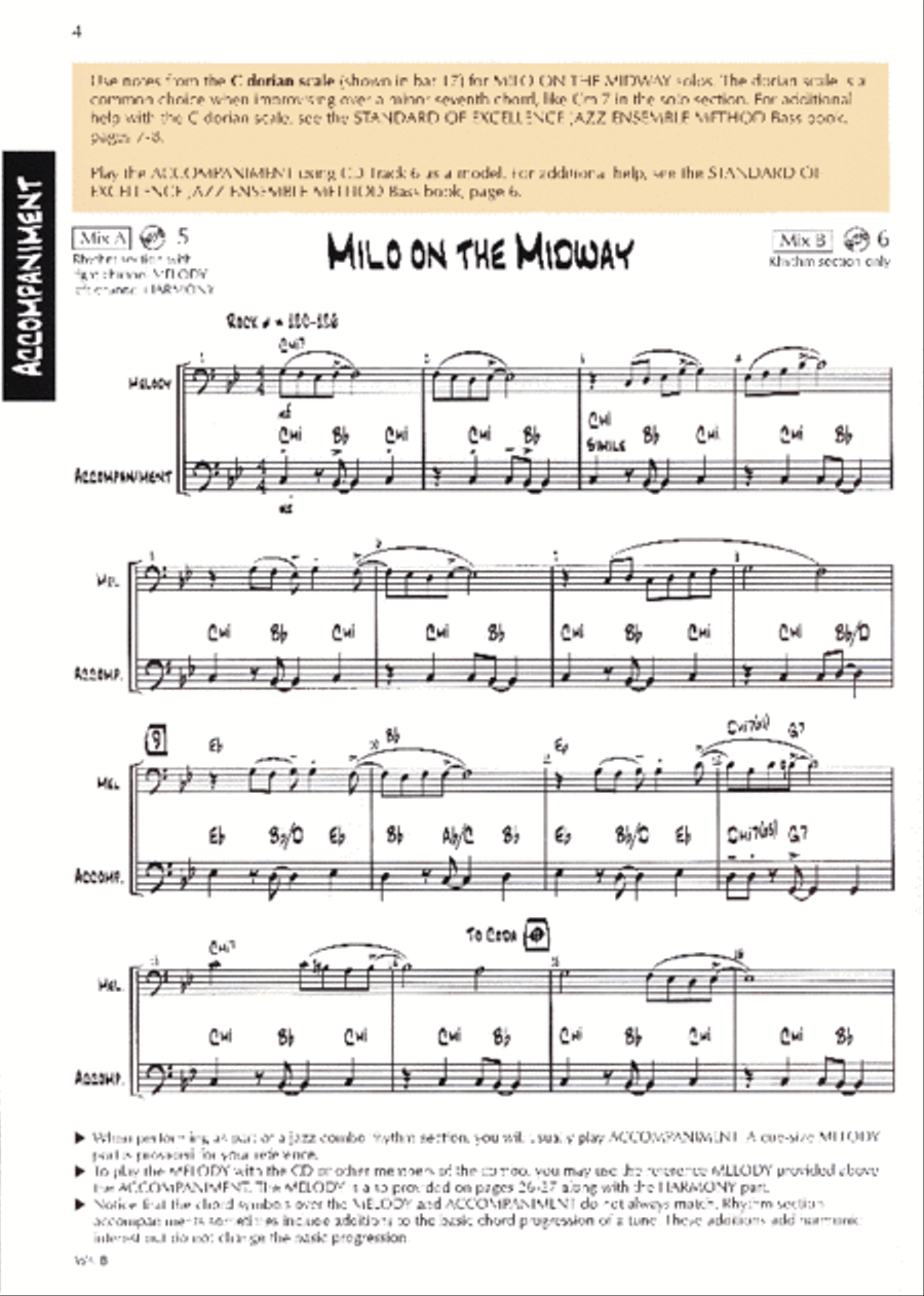 Standard of Excellence Jazz Combo Session-Bass Jazz Ensemble scores gallery preview page 2