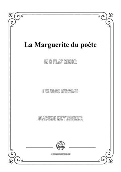 Meyerbeer-La Marguerite du poète in b flat minor,for Voice and Piano image number null