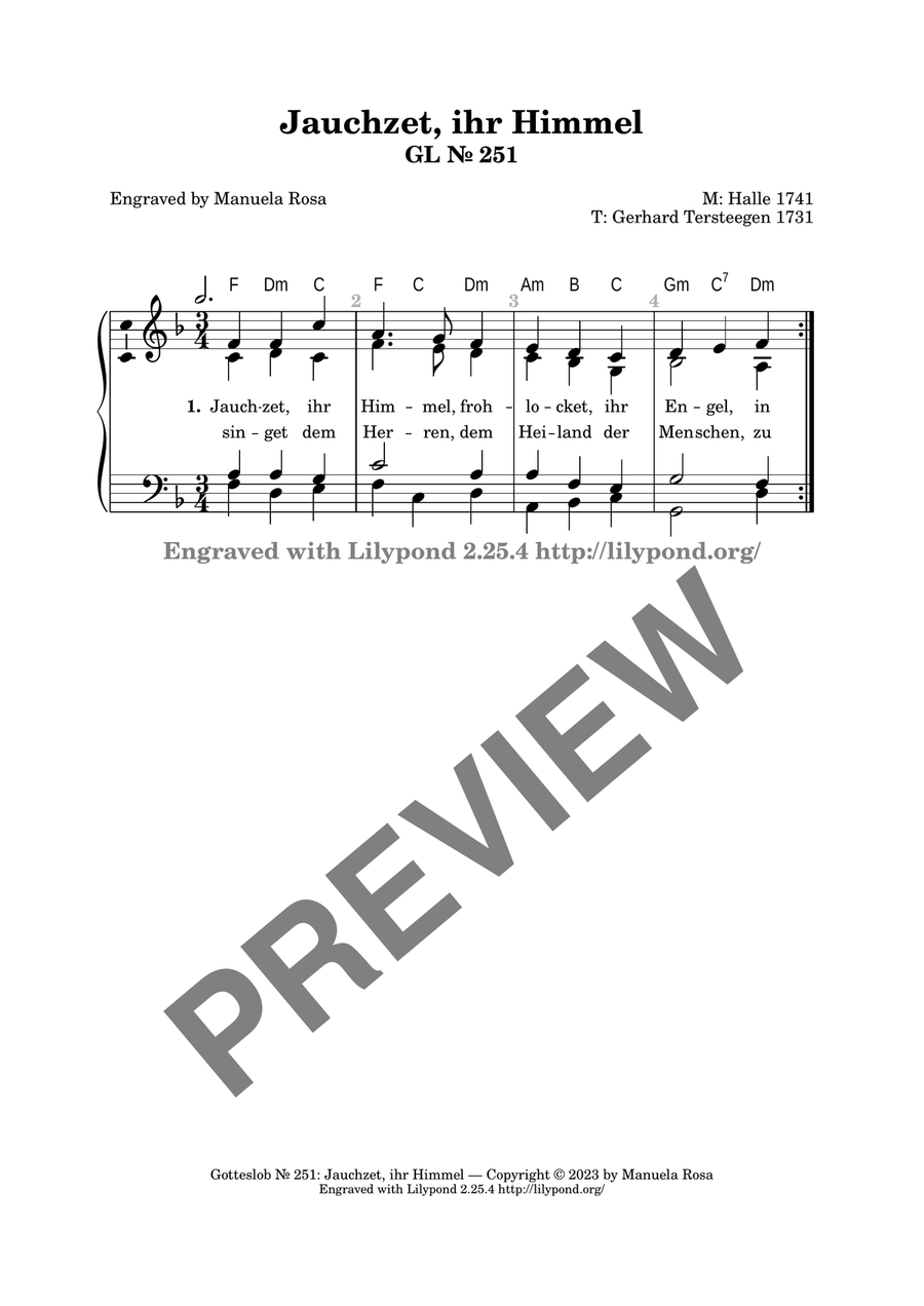 Jauchzet, ihr Himmel (Gotteslob 251) Piano Method scores gallery preview page 2