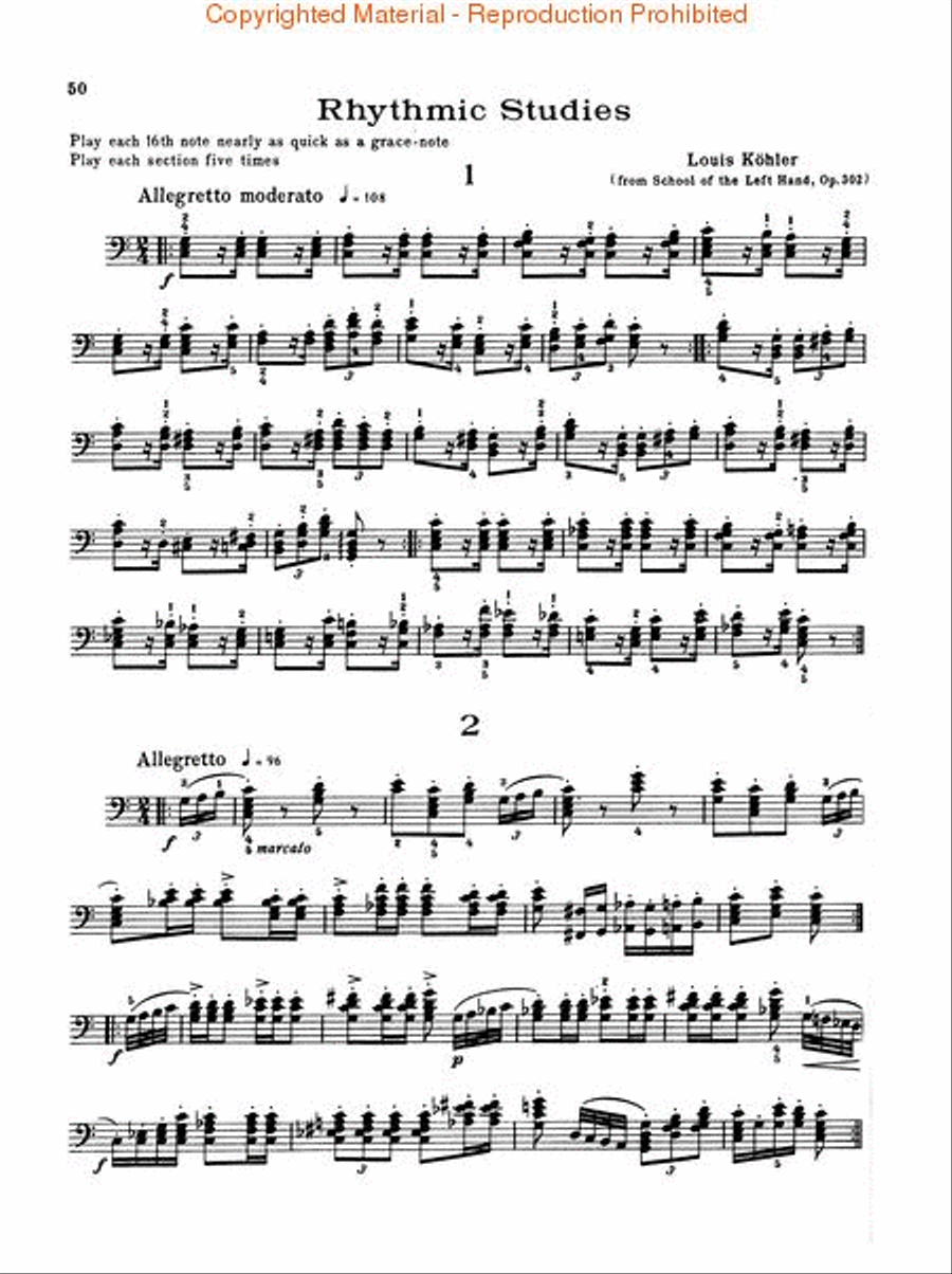 Piano Music for 1 Hand