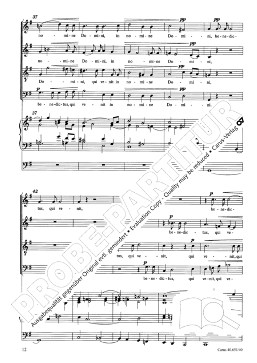 Sanctus, Benedictus and Agnus Dei 4-Part scores gallery preview page 13