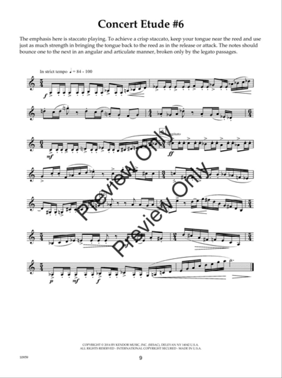Concert Etudes B-Flat Clarinet scores gallery preview page 10