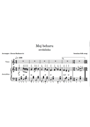 Moj beharu - for voice and accordion