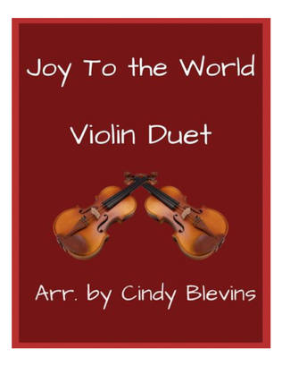 Book cover for Joy To the World, for Violin Duet