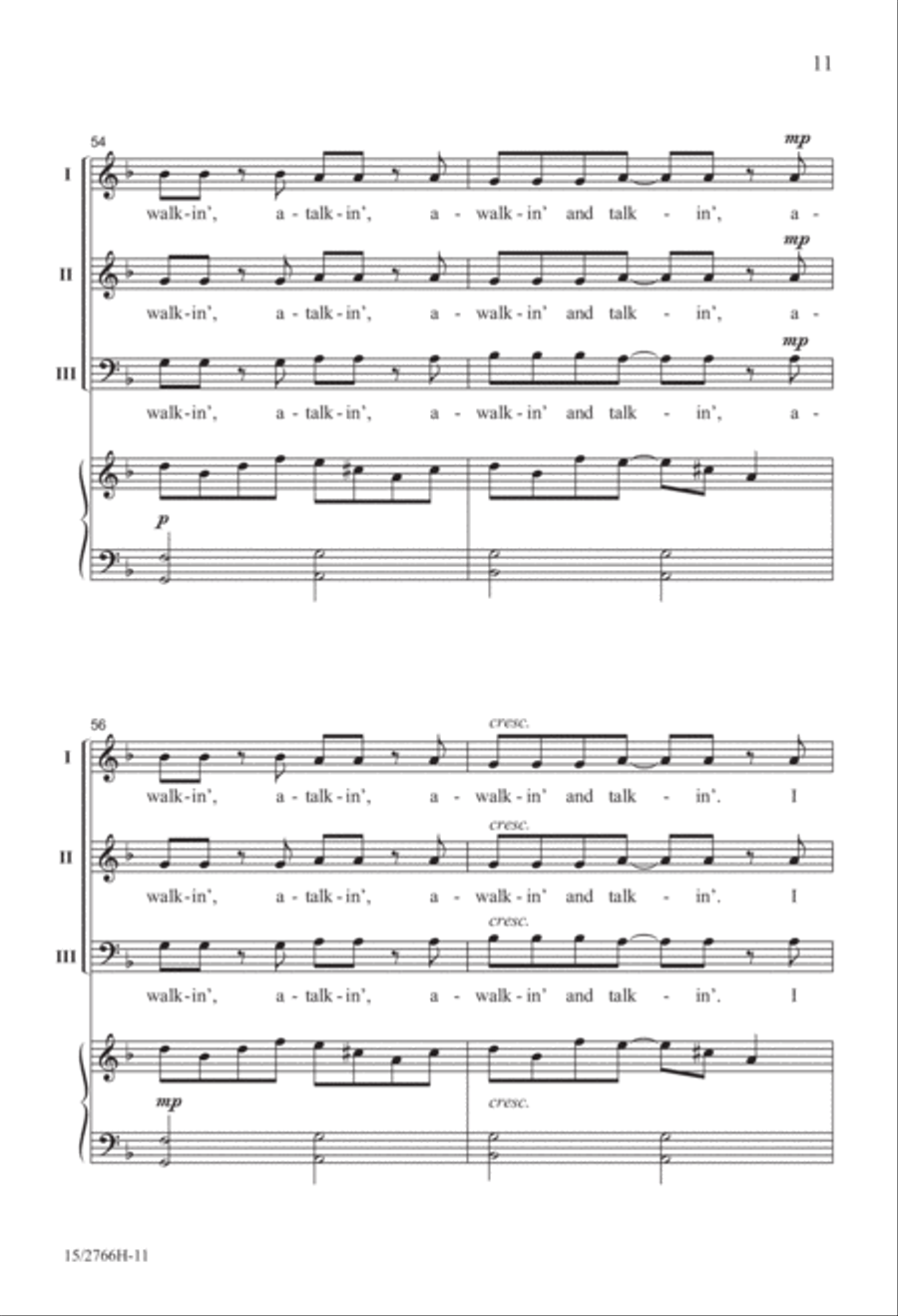 Turn Me 'Round Mixed Choir scores gallery preview page 11