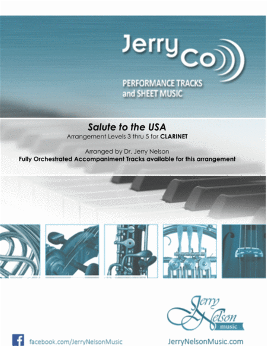 Salute to the USA (Arrangements Level 3-5 for CLARINET + Written Acc) Clarinet Solo scores gallery preview page 1