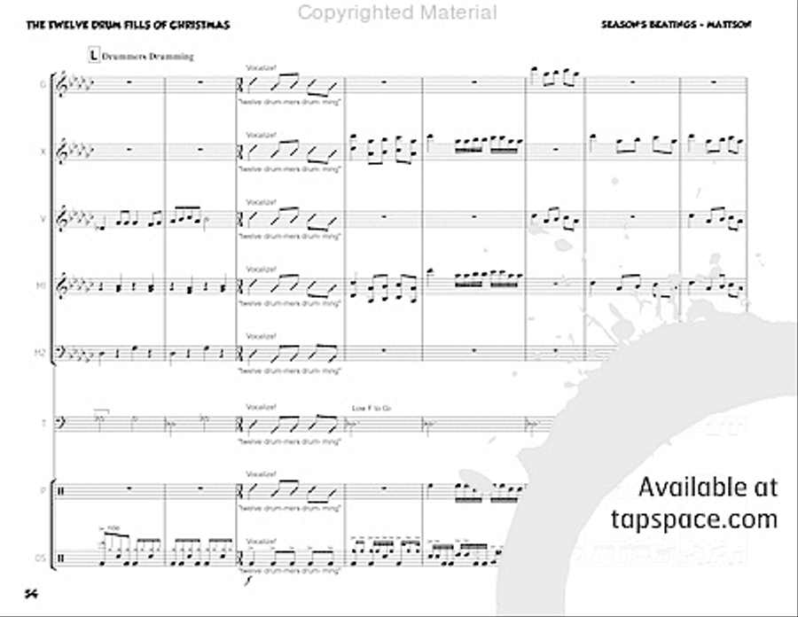 Season's Beatings Percussion Ensemble scores gallery preview page 70