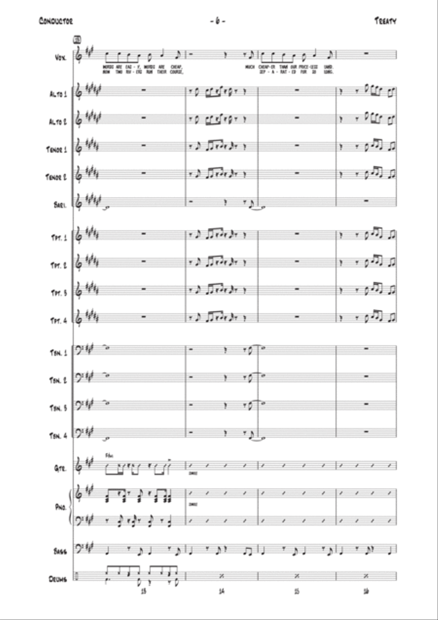 Treaty Jazz Ensemble scores gallery preview page 6