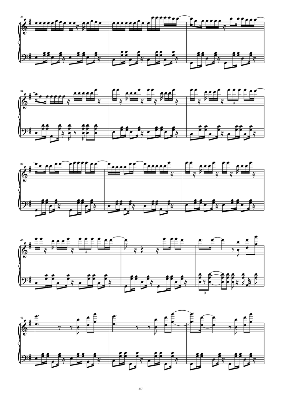Bailando Piano Solo scores gallery preview page 3