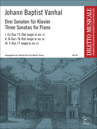 3 Sonaten fur Klavier W.XIII: 19-21