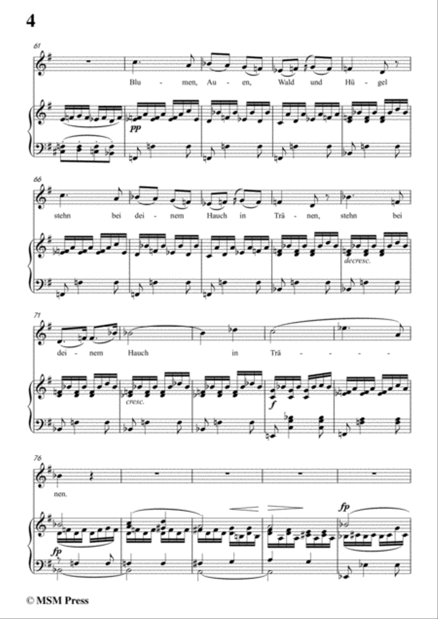 Schubert-Suleikas zweiter Gesang in G Major,for voice and piano Voice Solo scores gallery preview page 6