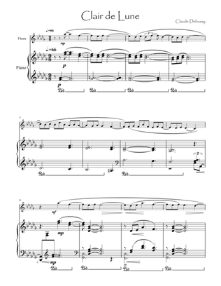 Debussy Clair de lune for flute & piano