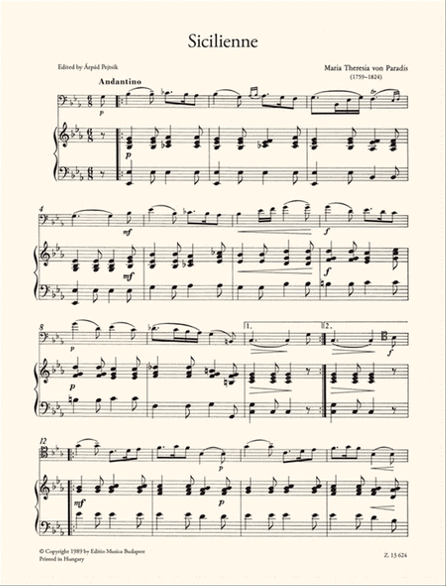 Sicilienne Sicilienne Piano Accompaniment scores gallery preview page 2