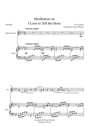 Book cover for Meditation on I Love to Tell the Story, for Clarinet and Piano