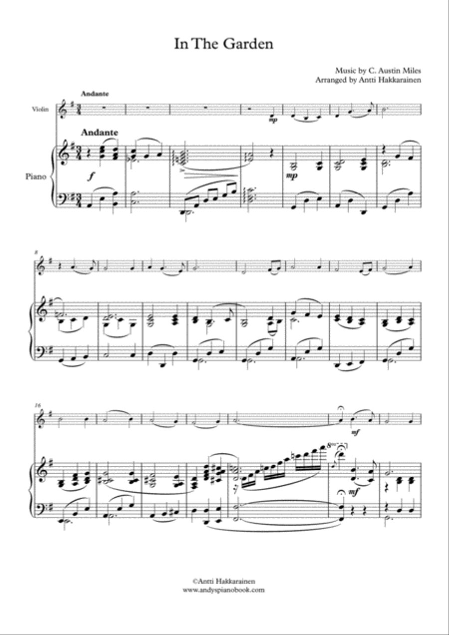 In The Garden - Violin & Piano In The Garden - Violin & Piano Violin Solo scores gallery preview page 2