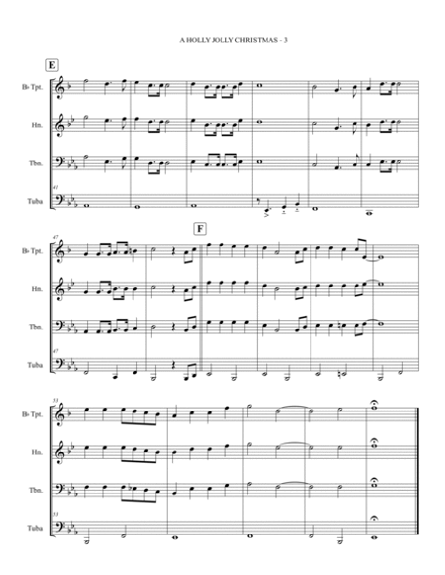 A Holly Jolly Christmas A Holly Jolly Christmas Brass Ensemble scores gallery preview page 4