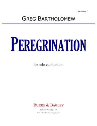 Book cover for Peregrination for Solo Euphonium