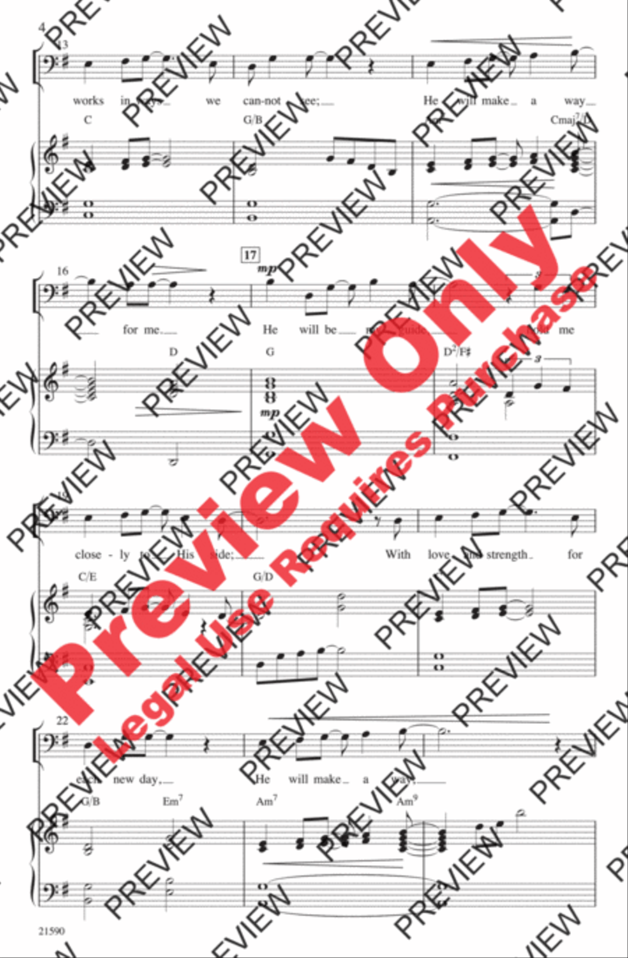 God Will Make a Way 3-Part scores gallery preview page 4