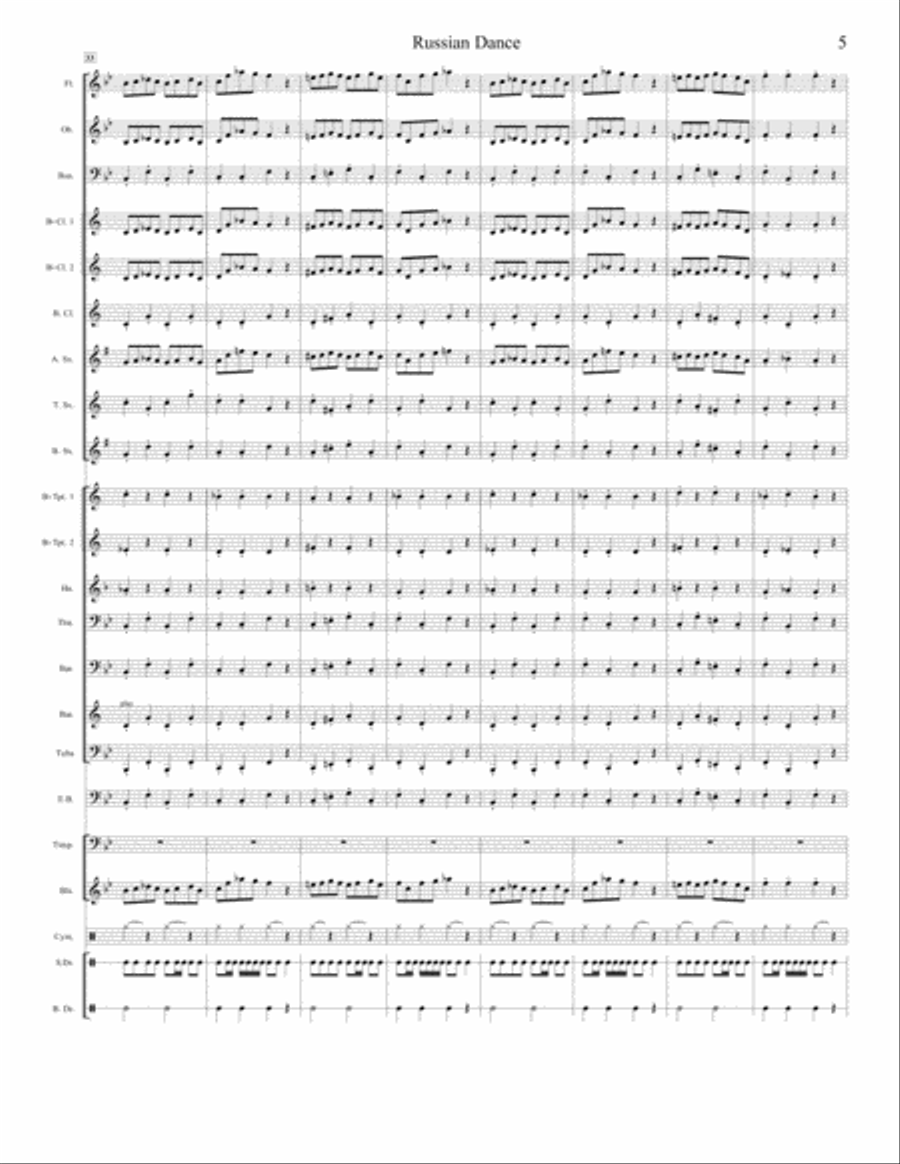 Russian Dance Concert Band scores gallery preview page 6