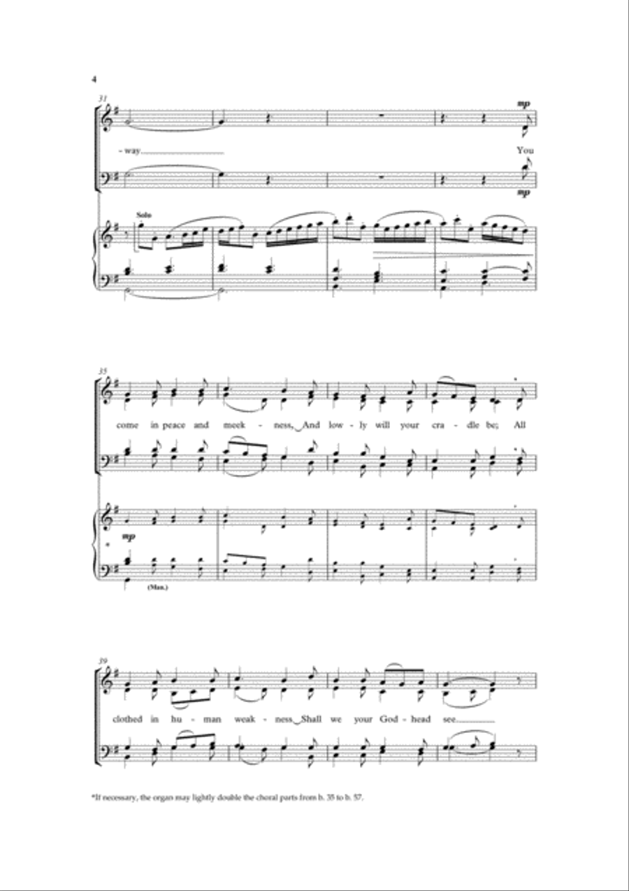 O come, divine Messiah! 4-Part scores gallery preview page 3