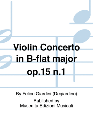 Violin Concerto in B-flat major op.15 n.1