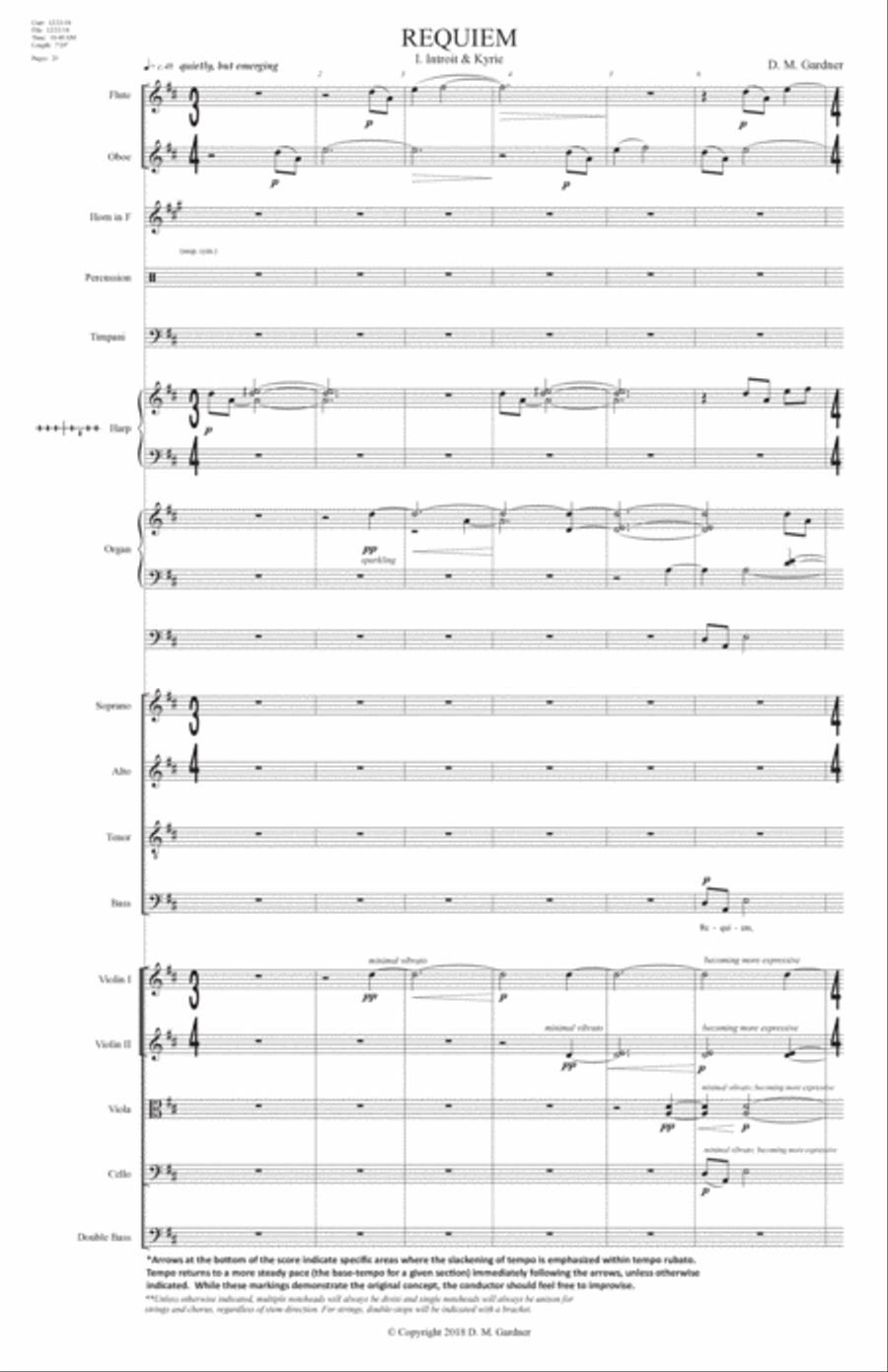 Requiem - The Promise of Eternity (FULL SCORE) 4-Part scores gallery preview page 5