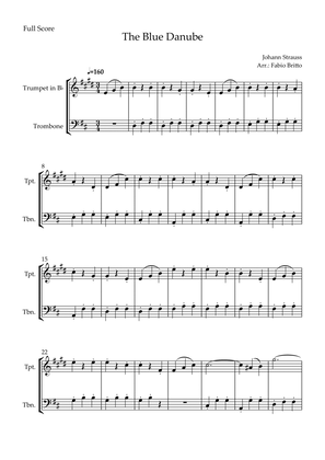 The Blue Danube (Waltz by Johann Strauss) for Trumpet in Bb & Trombone Duo