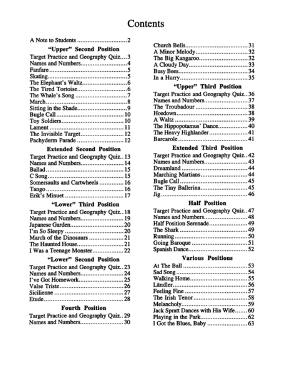 Position Pieces for Cello Cello scores gallery preview page 2