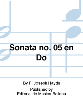 Book cover for Sonata no. 05 en Do