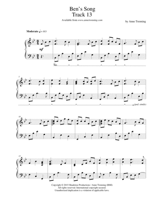 Ben's Song (sheet music for piano)