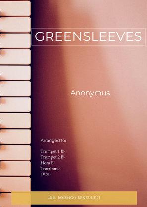 Book cover for GREENSLEEVES - ANONYMUS– BRASS QUINTET