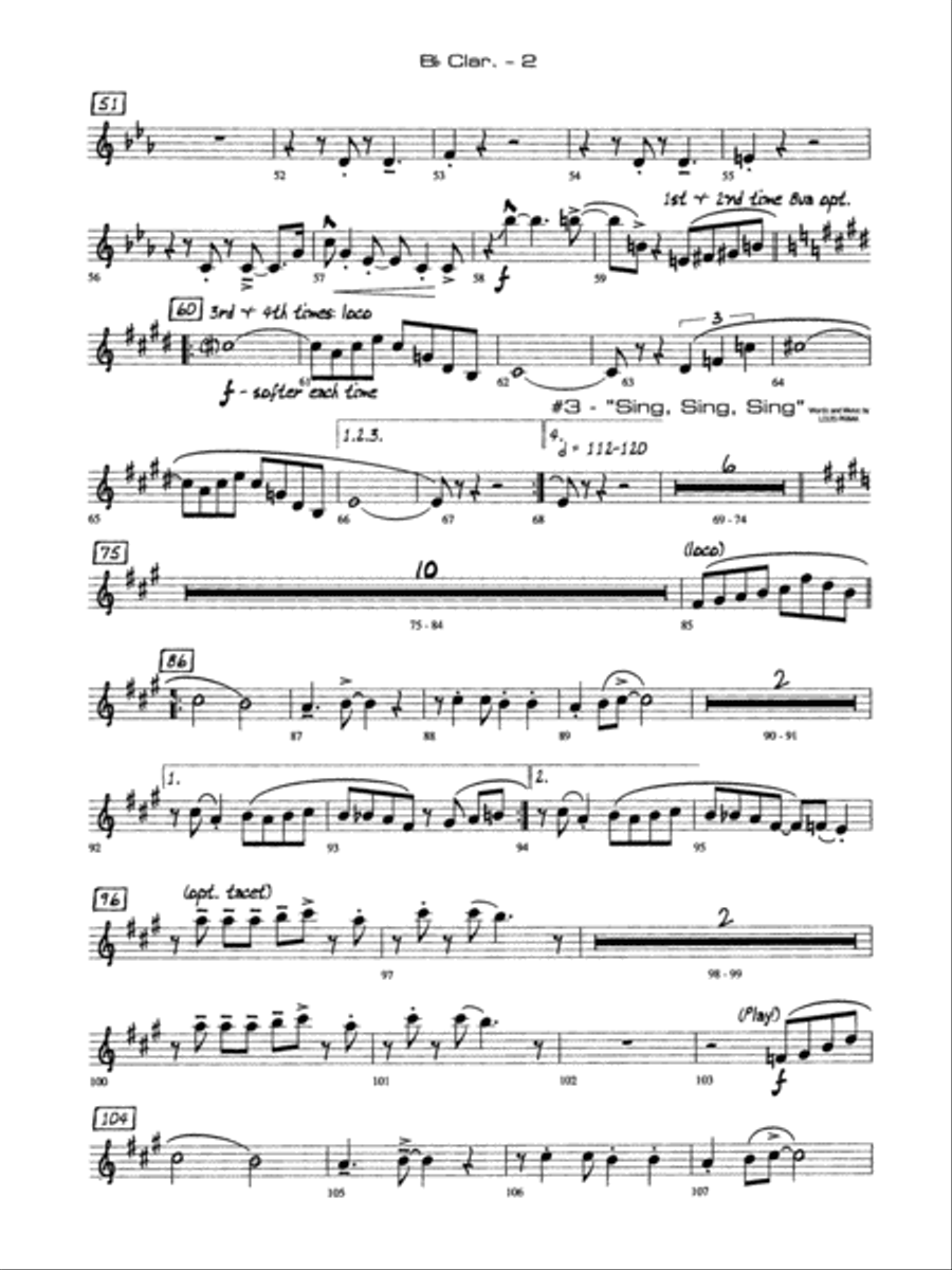A Salute to Benny Goodman: Solo Clarinet Jazz Ensemble scores gallery preview page 2