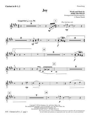 Joy - Bb Clarinet 1 & 2