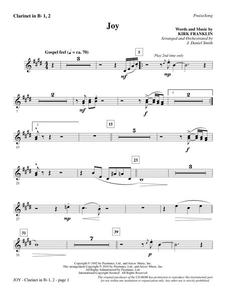 Joy - Bb Clarinet 1 & 2