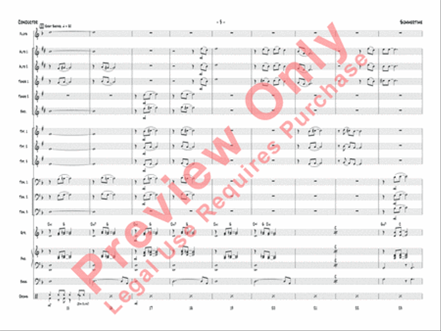Summertime (score only) Jazz Ensemble scores gallery preview page 6
