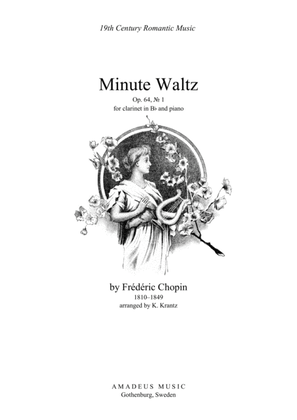 Book cover for Minute Waltz, Op. 64 No. 1 for clarinet in Bb and piano