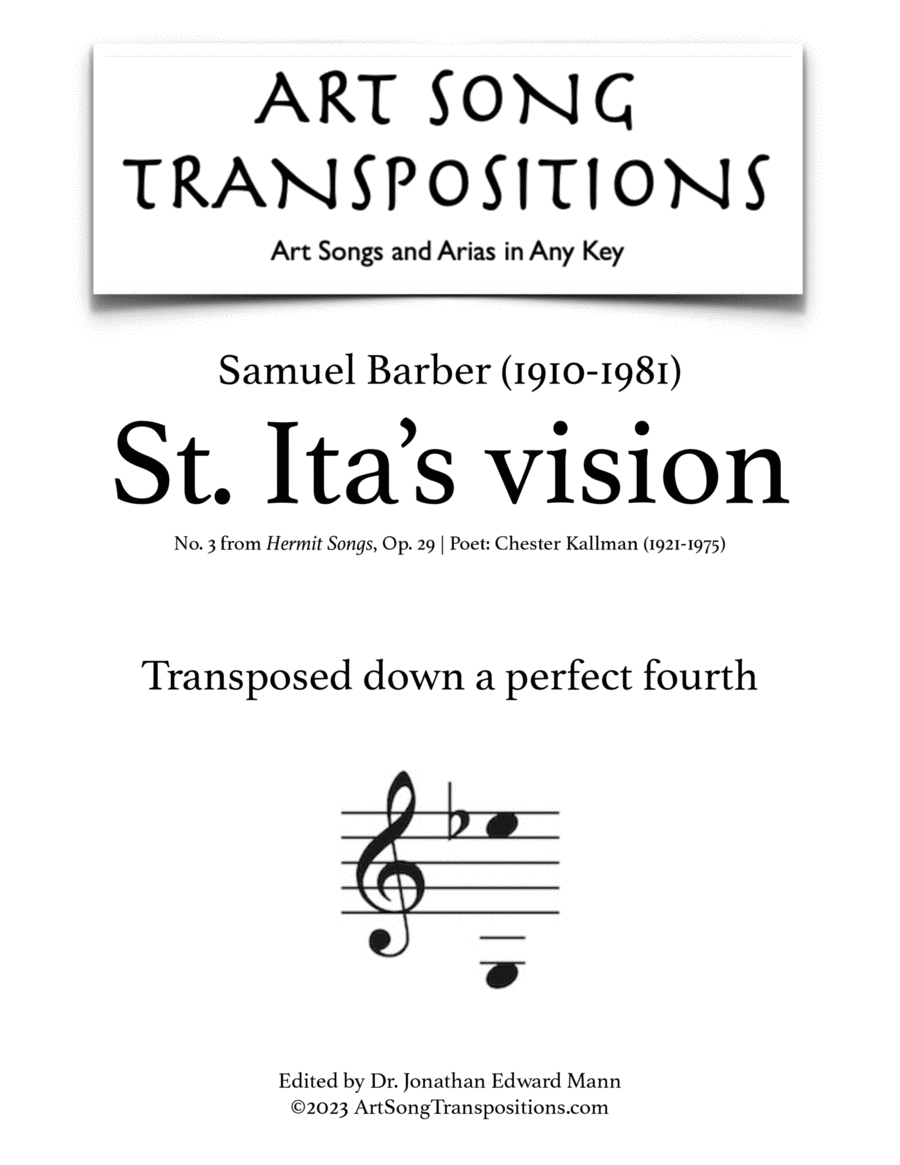 St. Ita's Vision, Op. 29, No. 3 Voice scores gallery preview page 1