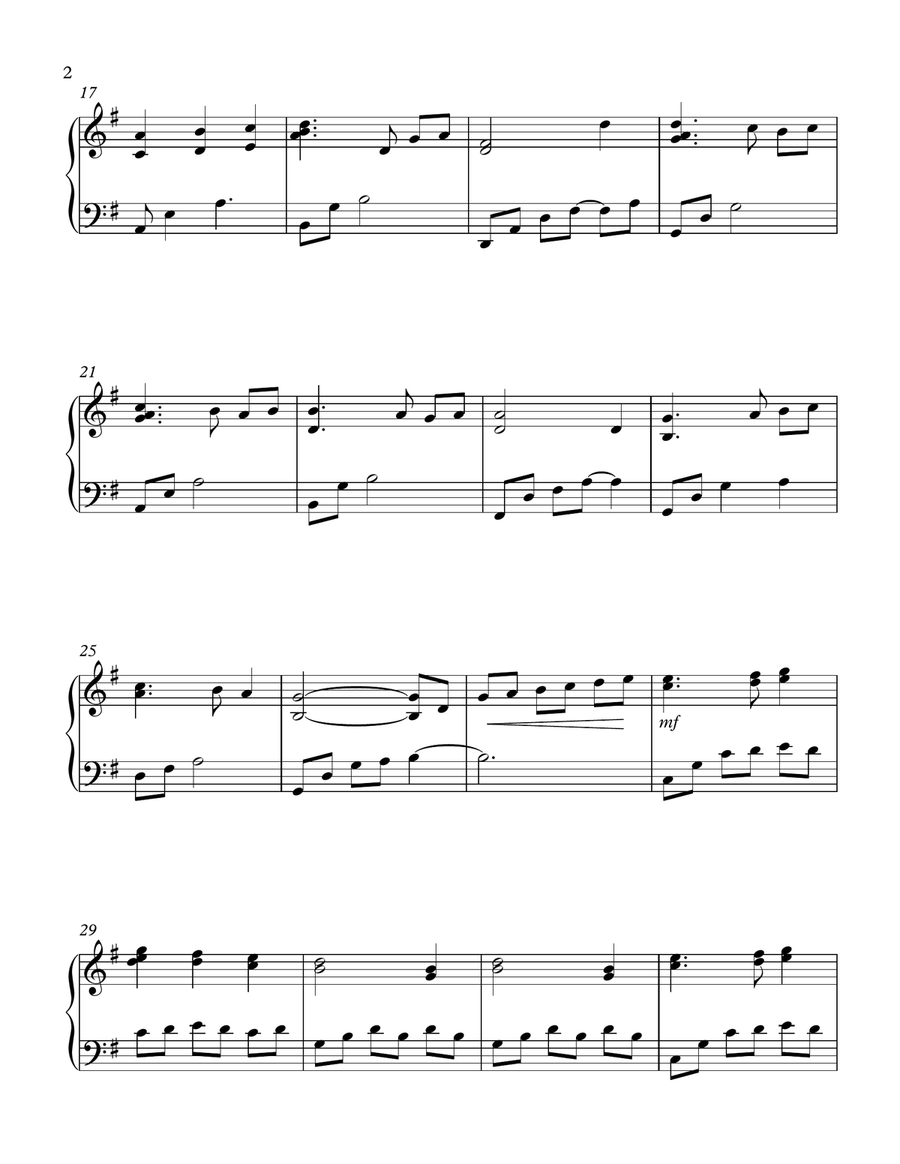 Gesù Bambino (Intermediate Piano Solo) Piano Solo scores gallery preview page 4