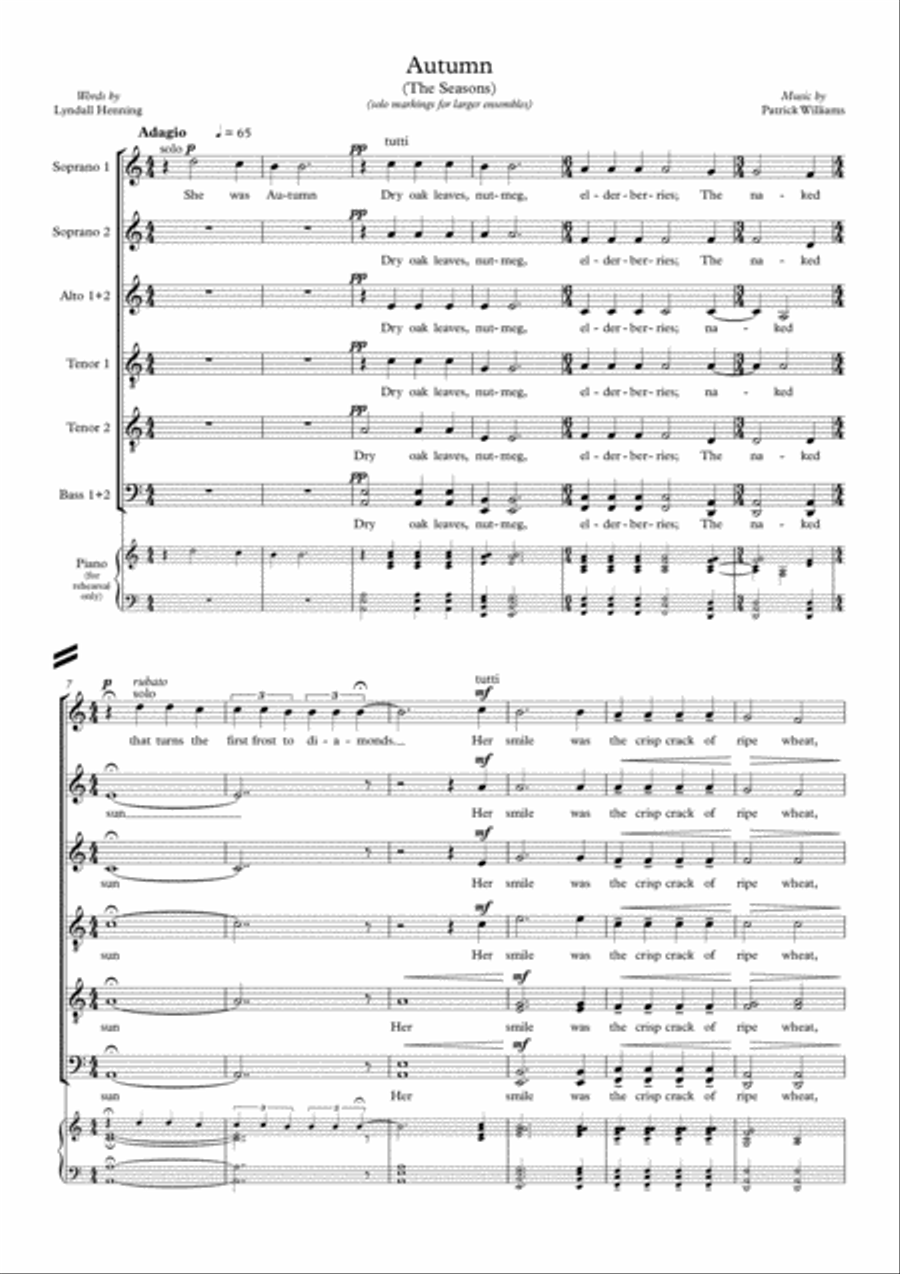 Autumn 4-Part scores gallery preview page 1