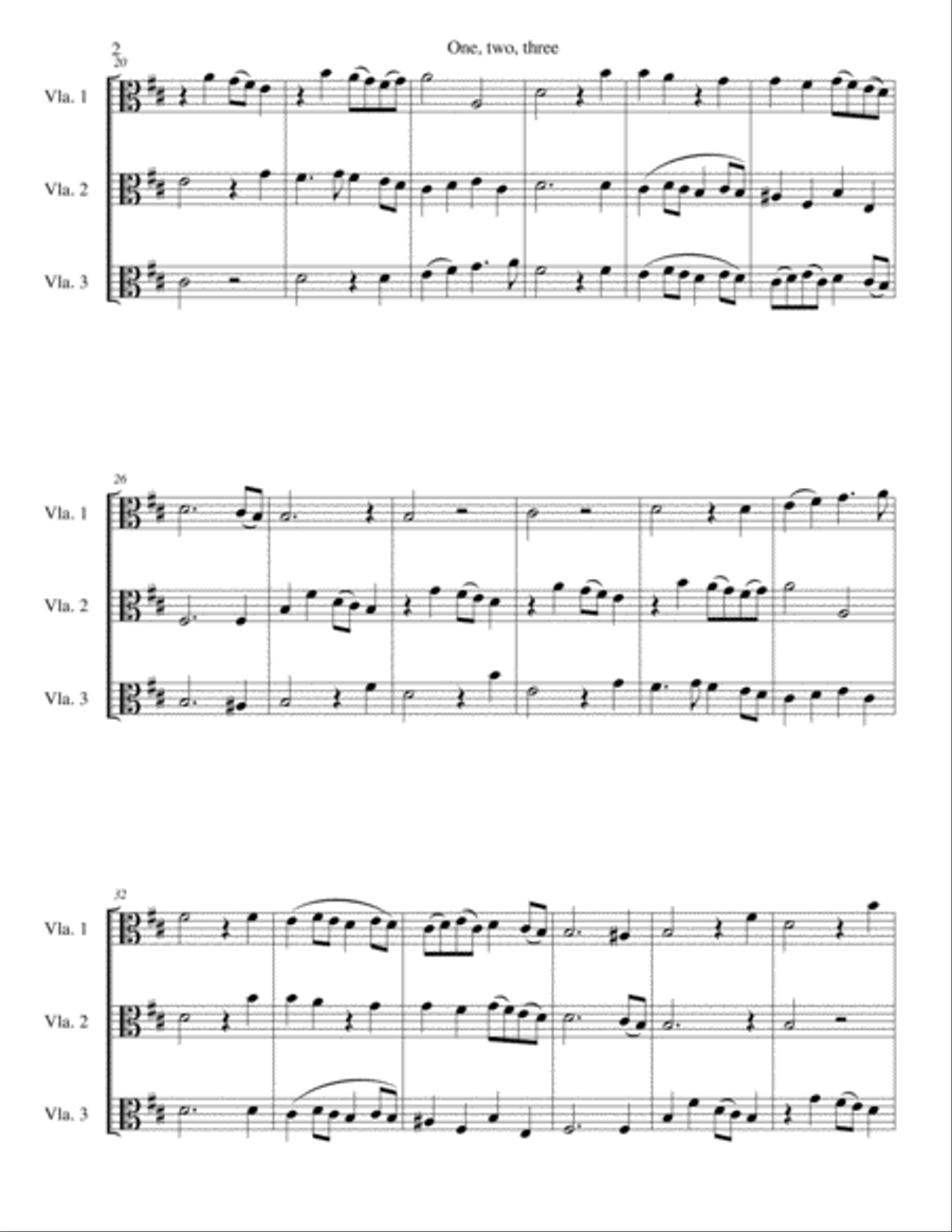 Eight Classical and Traditional Canons for 3 violas Viola Solo scores gallery preview page 2