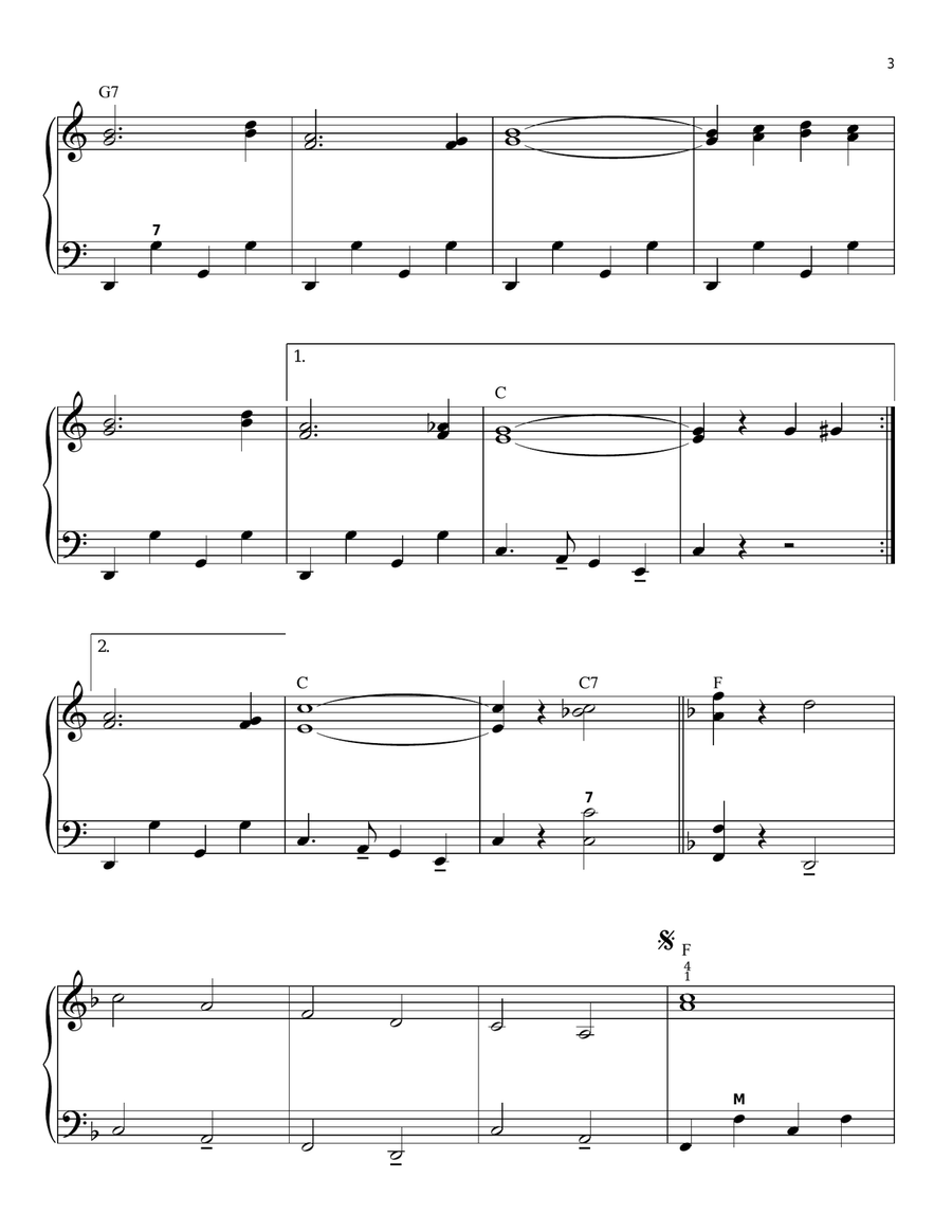 Beer Barrel Polka (Roll Out The Barrel) Accordion scores gallery preview page 3