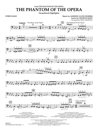 The Phantom Of The Opera (Soundtrack Highlights) (arr. Paul Murtha) - String Bass