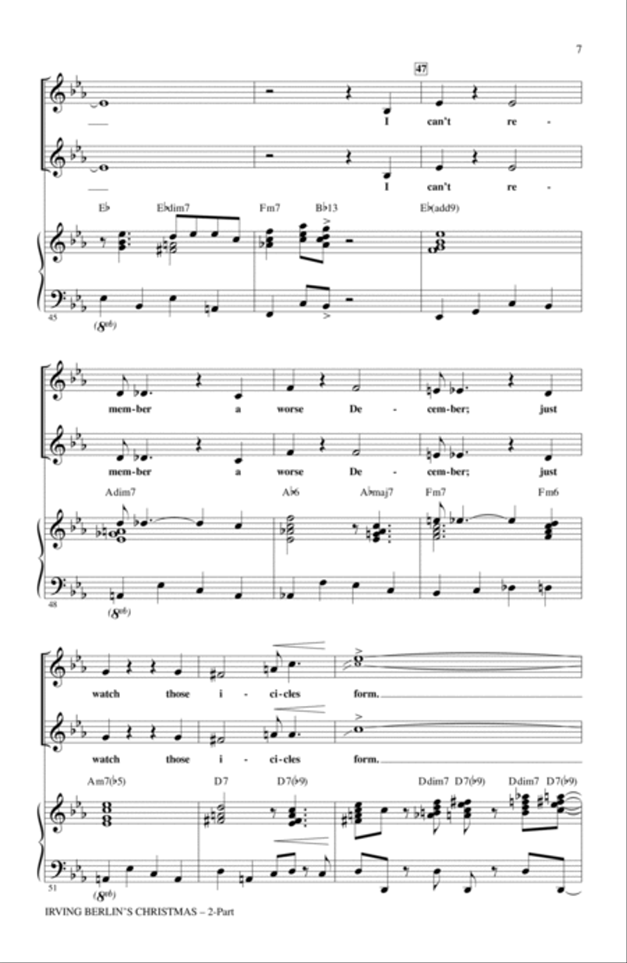 Irving Berlin's Christmas (Medley) 2-Part scores gallery preview page 6